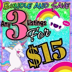 Any three listings for $15!!